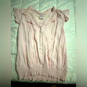 Pink lace blouse